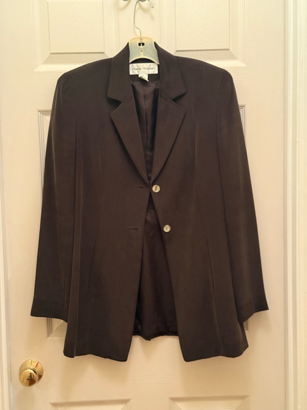 Rena Rowan 100% Silk Charcoal Blazer